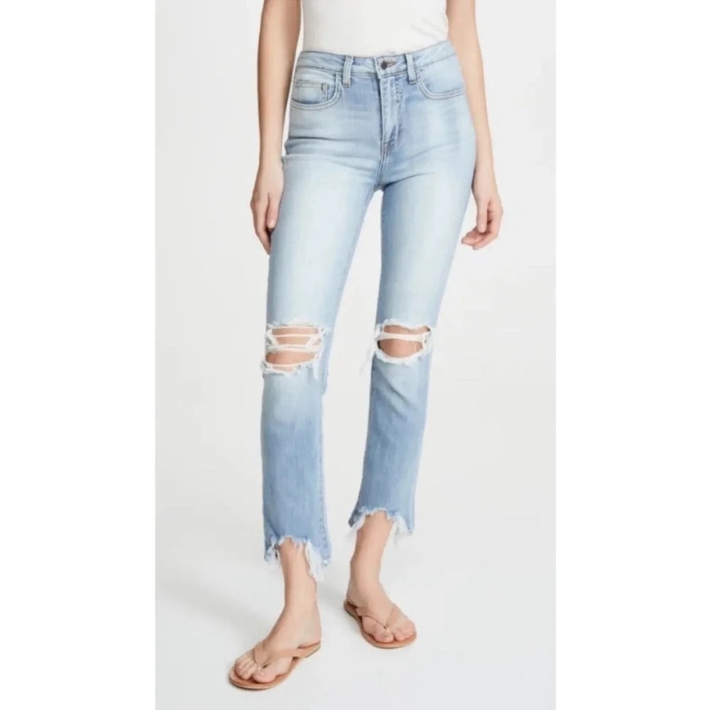 L’AGENCE High Line Distressed Skinny Jeans Size 25